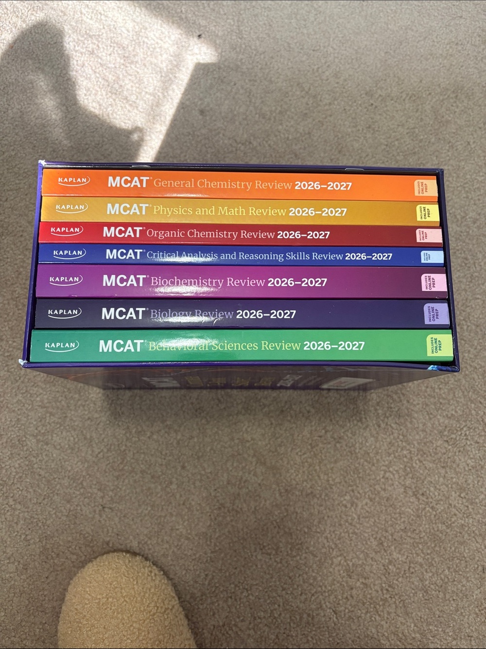 Kaplan MCAT Complete 7-Book Subject Review - Purple and Red/Blue DNA Cover
